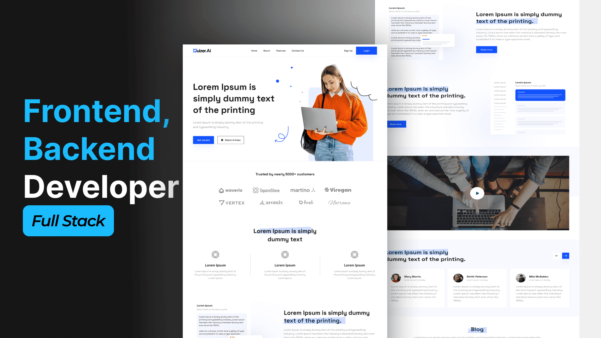 Quizzer AI - Full Stack Website